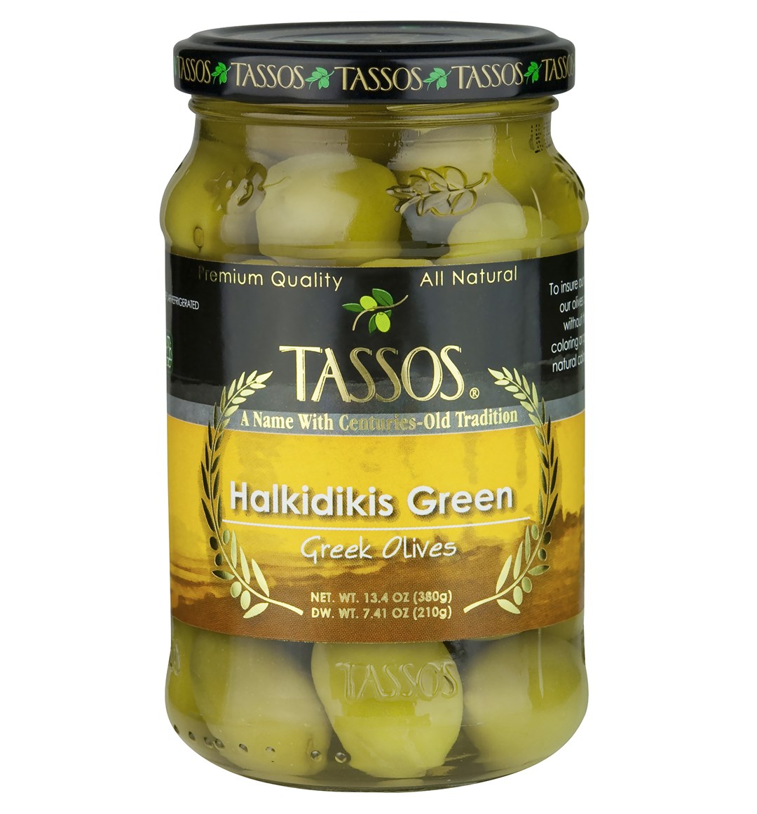 Halkidikis Green Greek Olives Tassos