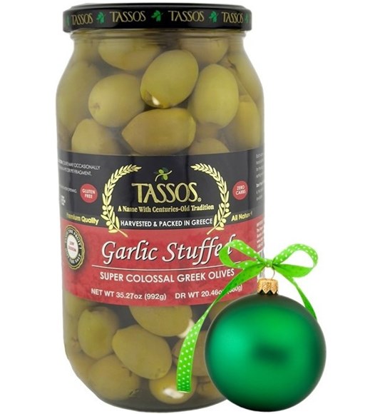 Garlic Stuffed Super Colossal Olives | Tassos