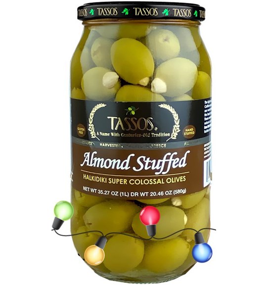 Almond Stuffed Super Colossal Olives Tassos