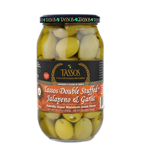 Jalapeno & Garlic Double Stuffed™ Super Mammoth Olives