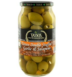 Jalapeno & Garlic Double Stuffed™ Super Mammoth Olives