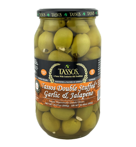 Jalapeno & Garlic Double Stuffed™ Super Mammoth Olives