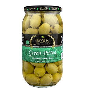 Green Pitted Mammoth Greek Olives