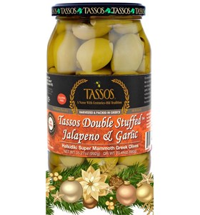 Jalapeno & Garlic Double Stuffed™ Super Mammoth Olives