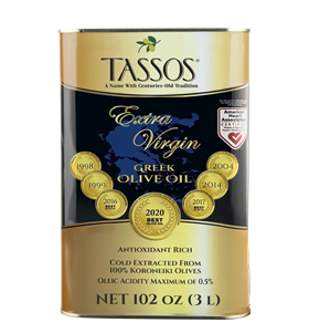 Extra Virgin Estate Bottled Greek Olive Oil, 3L Tin