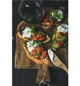 Mozzarella Garlic Bread with Bruschetta