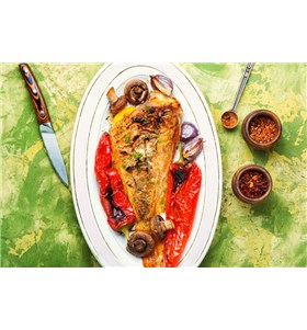 Sea Bass with Roasted Sweet Peppers