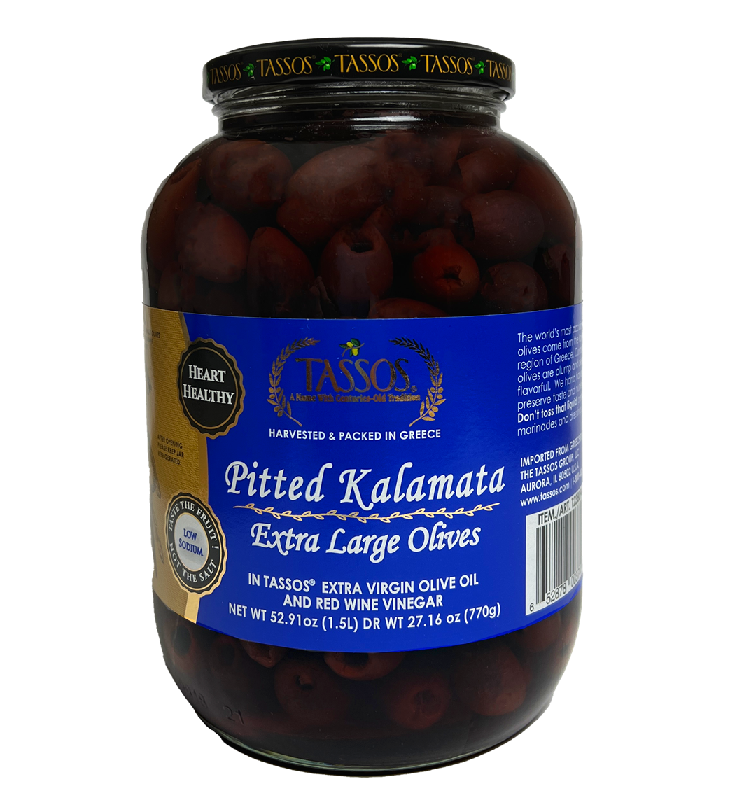 Extra Large Pitted Kalamata 1.5L Tassos